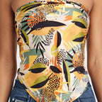 وشاح متعدد الاستخدامات - برتقالي مزهر