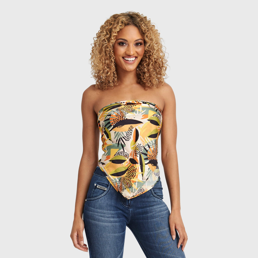 وشاح متعدد الاستخدامات - برتقالي مزهر