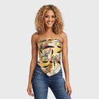 وشاح متعدد الاستخدامات - برتقالي مزهر