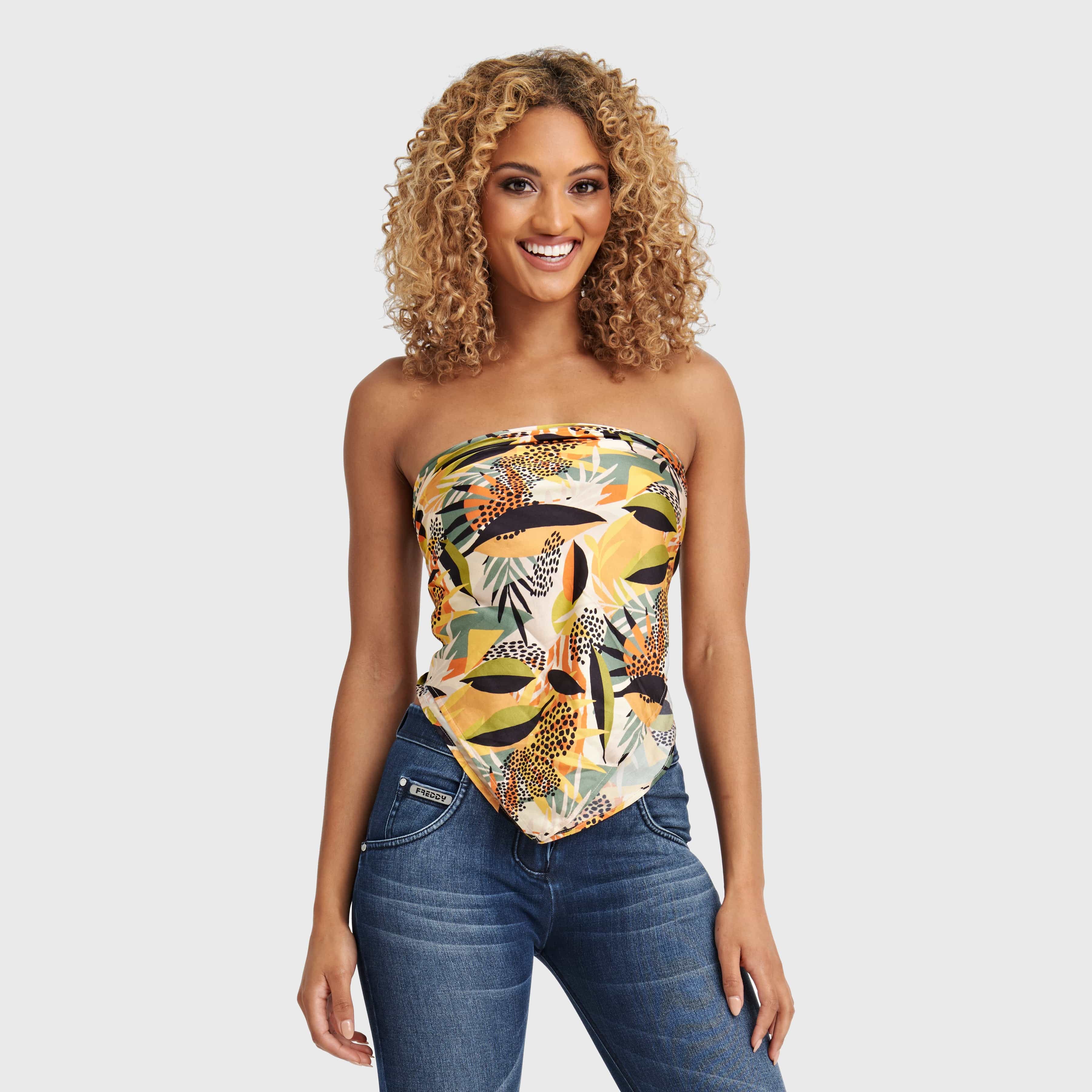 وشاح متعدد الاستخدامات - برتقالي مزهر