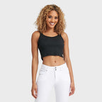 قميص داخلي قطني مضلع - أسود