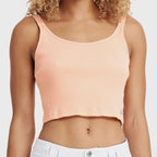 قميص داخلي قطني مضلع - لون الخوخ