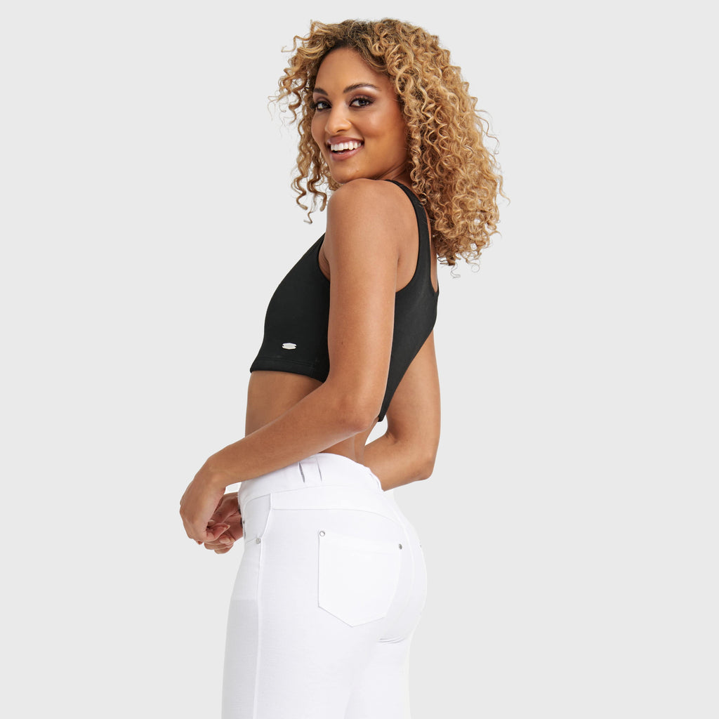 توب قصير بدون أكمام - أسود 