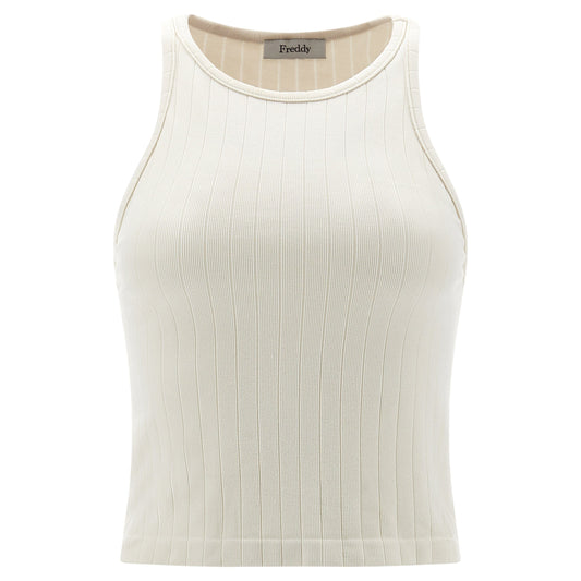 Ribbed Tank Top - Cream