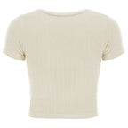 تي شيرت مضلع - كريمي