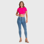 تيشيرت قصير ملفوف - وردي