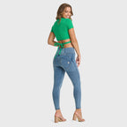 تيشيرت قصير ملفوف - أخضر