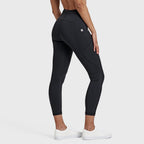 تيشيرت سوبر فيت ديوو بجيوب - خصر مرتفع - طول 7/8 - أسود 