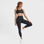 تيشيرت سوبر فيت ديوو بجيوب - خصر مرتفع - طول 7/8 - أسود 