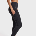 تيشيرت سوبر فيت ديوو بجيوب - خصر مرتفع - طول 7/8 - أسود 