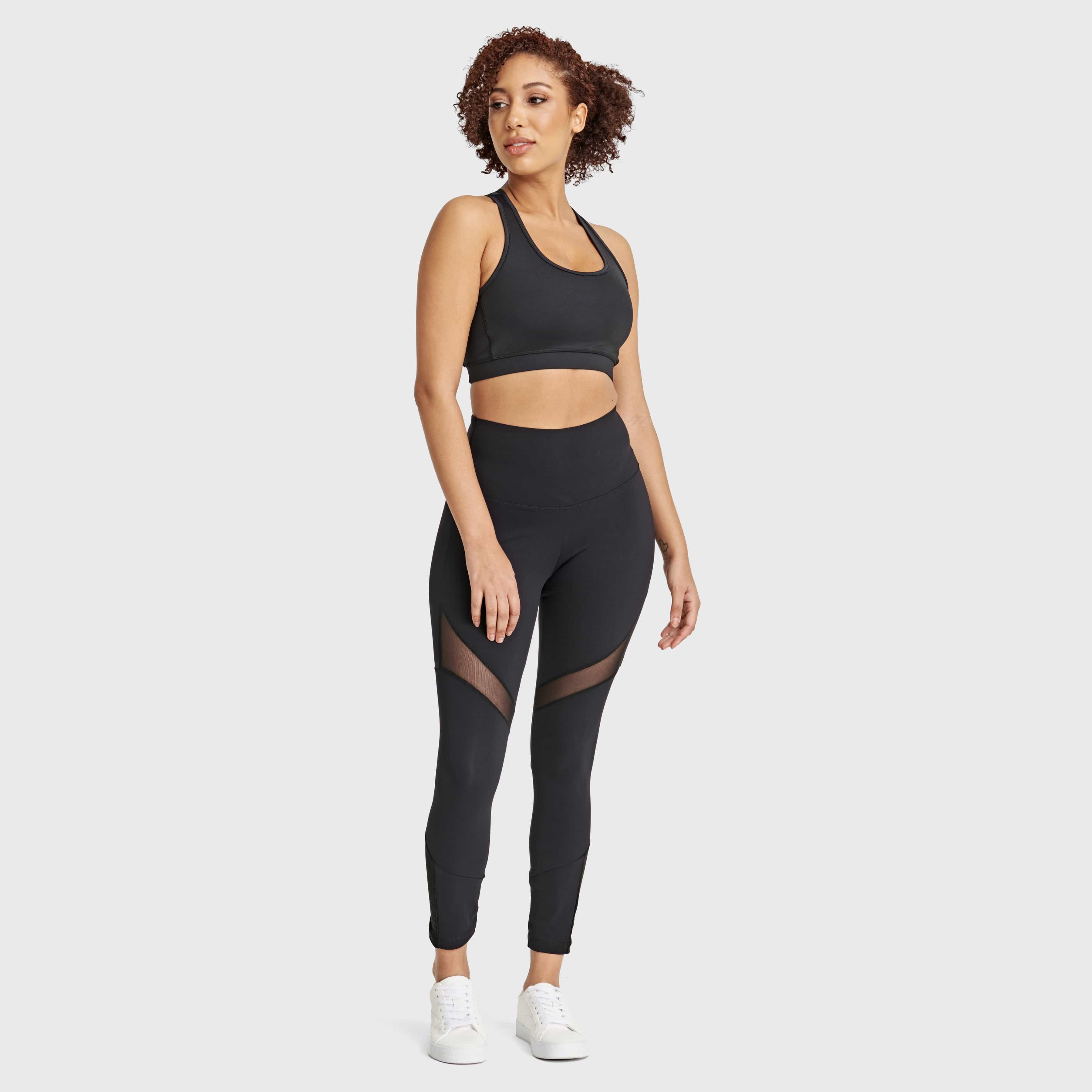 Superfit Diwo Pro With Mesh Detailing - High Waisted - 7/8 Length - Black