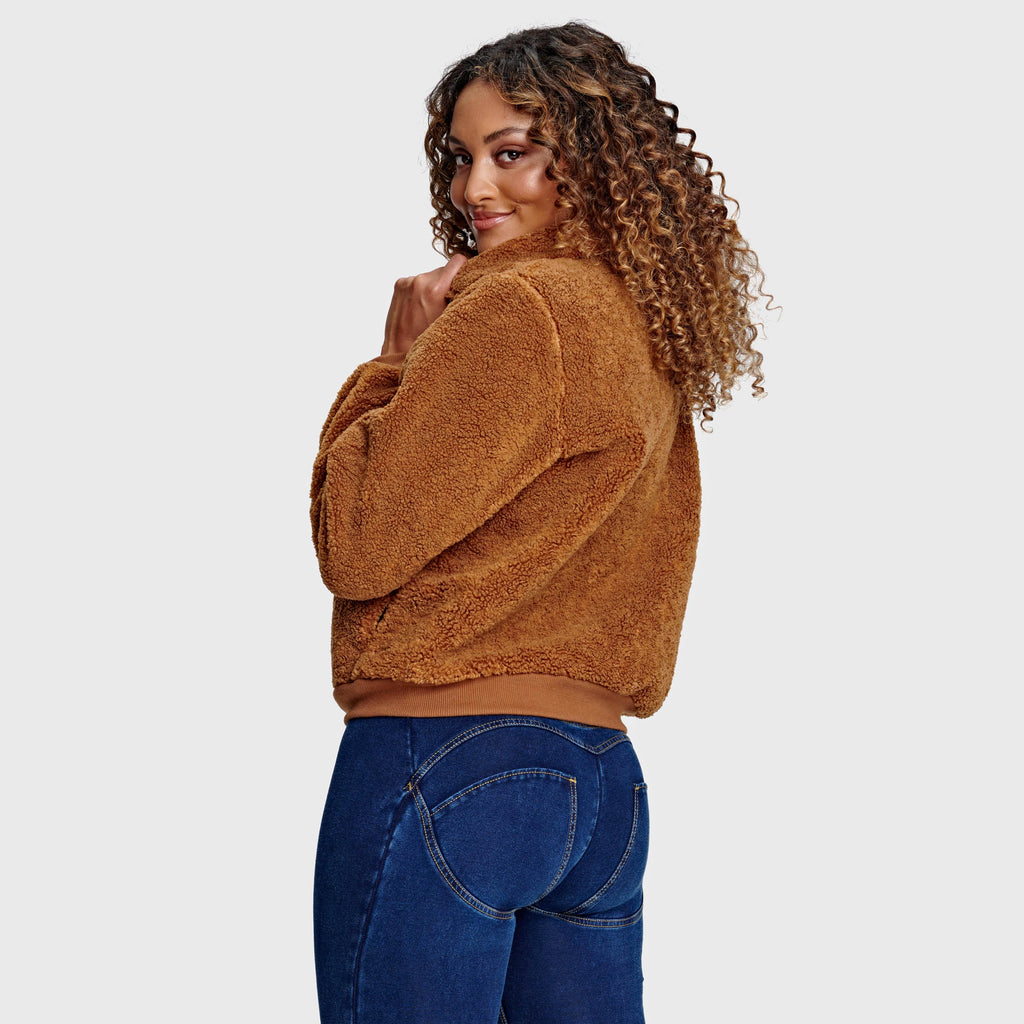 جاكيت من الفرو الصناعي - بني تيدي