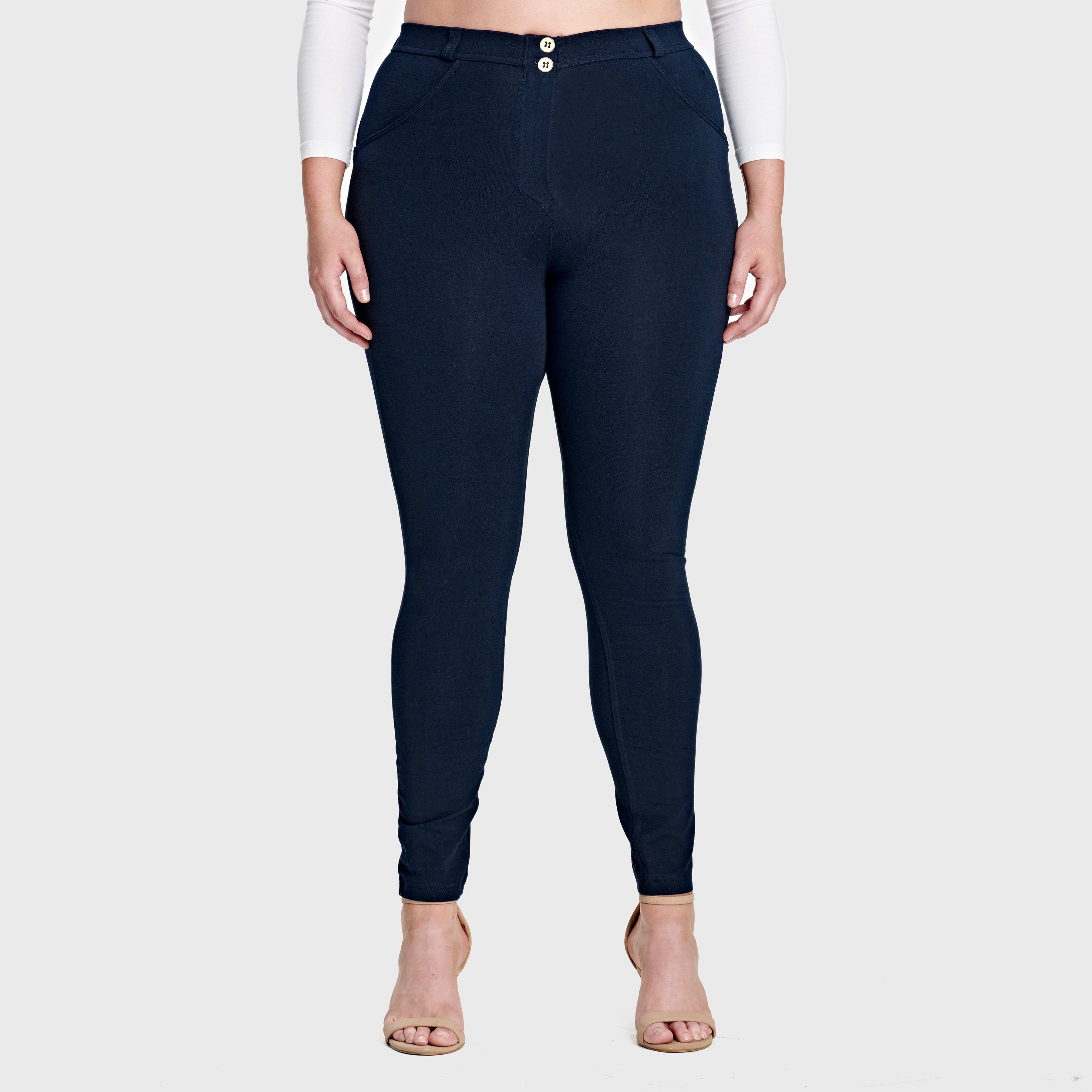 WR.UP® Curvy Fashion - High Waisted - Full Length - Navy Blue