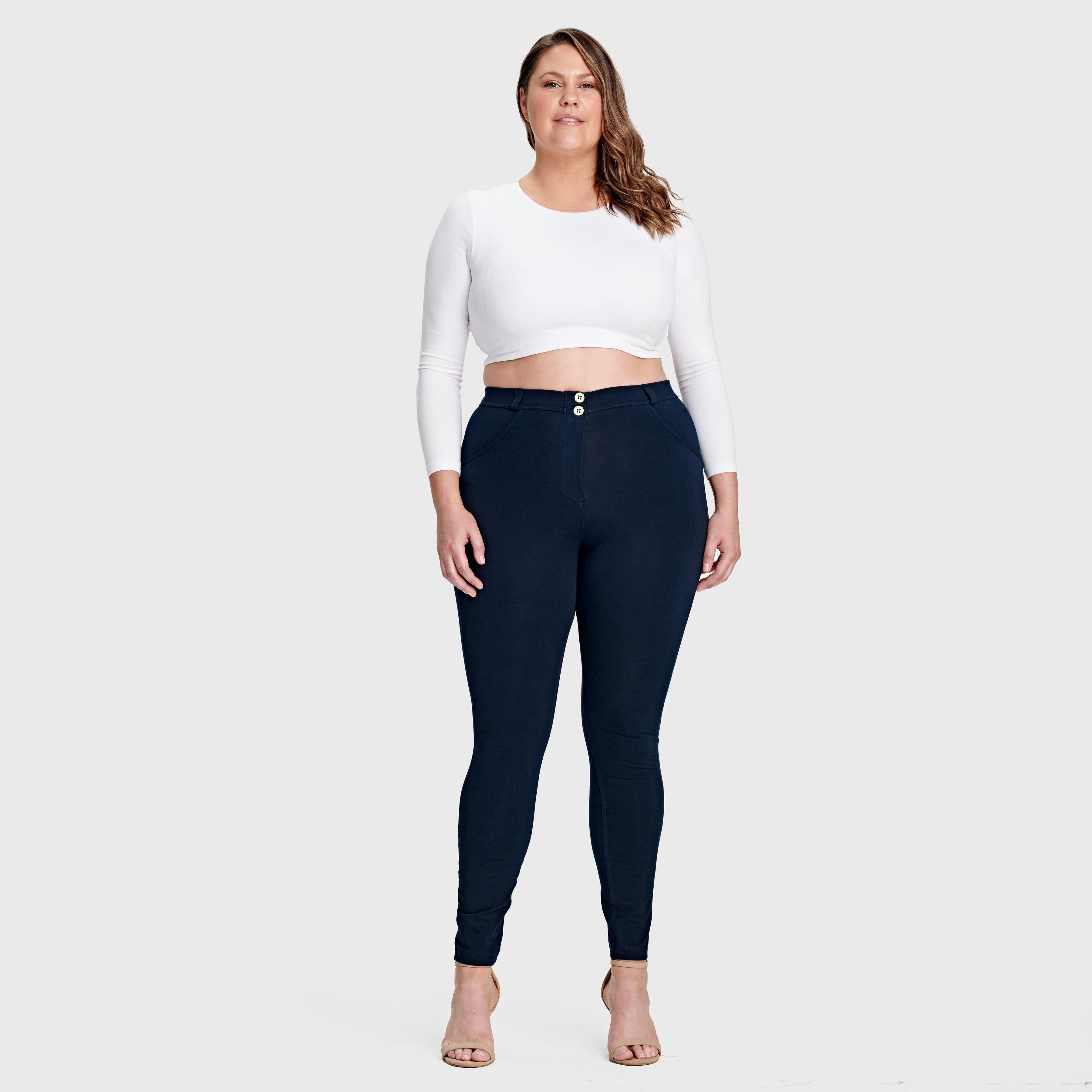 WR.UP® Curvy Fashion - High Waisted - Full Length - Navy Blue