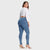 WR.UP® Curvy Denim - High Waisted - Full Length - Light Blue + Yellow Stitching