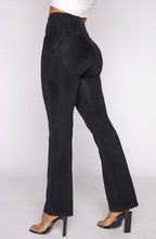 بنطال جينز WR.UP® - خصر مرتفع - فتحة واسعة 7/8 - أسود مع خياطة سوداء