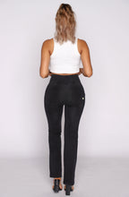 بنطال جينز WR.UP® - خصر مرتفع - فتحة واسعة 7/8 - أسود مع خياطة سوداء