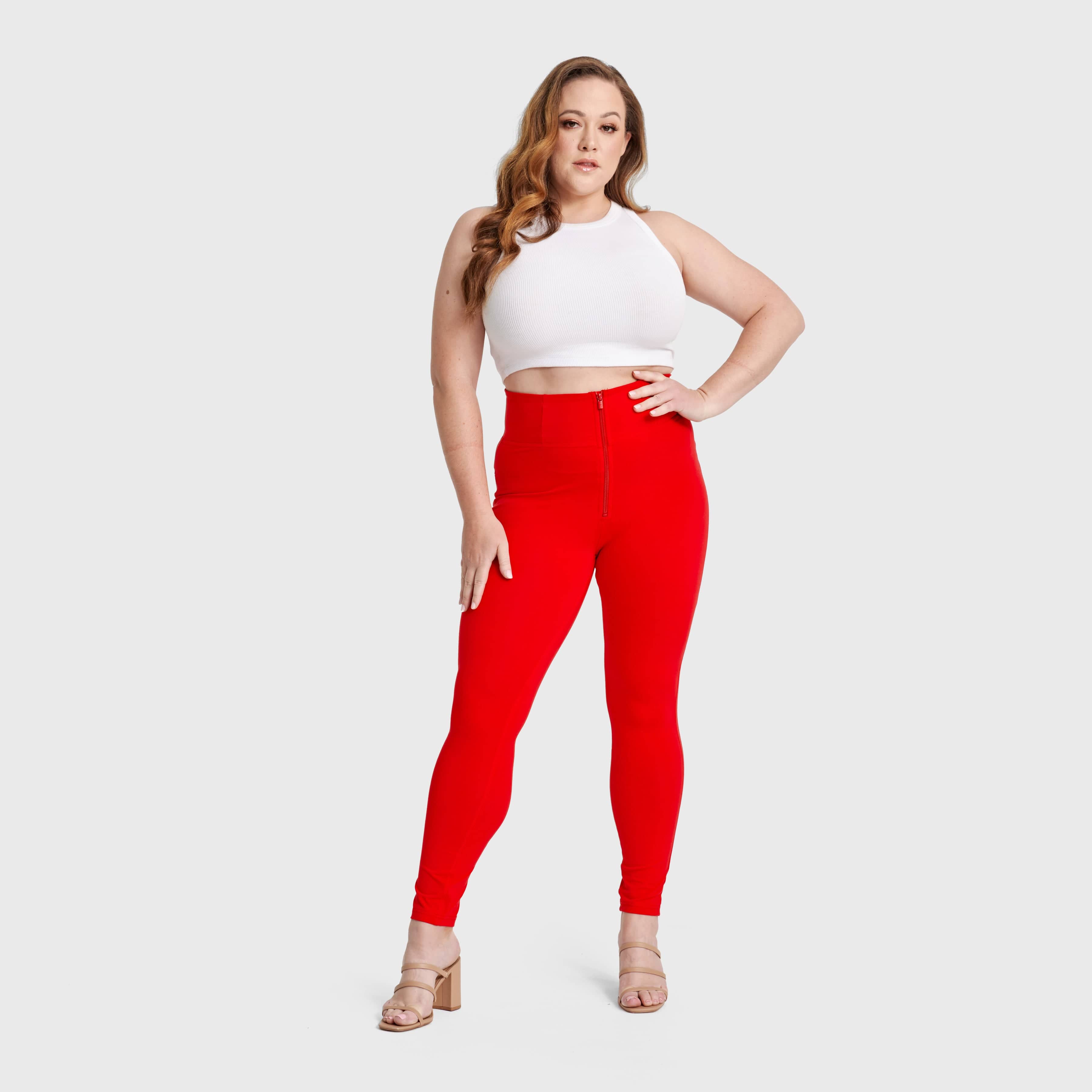 WR.UP® Curvy Fashion - Zip High Waisted - Full Length - Red