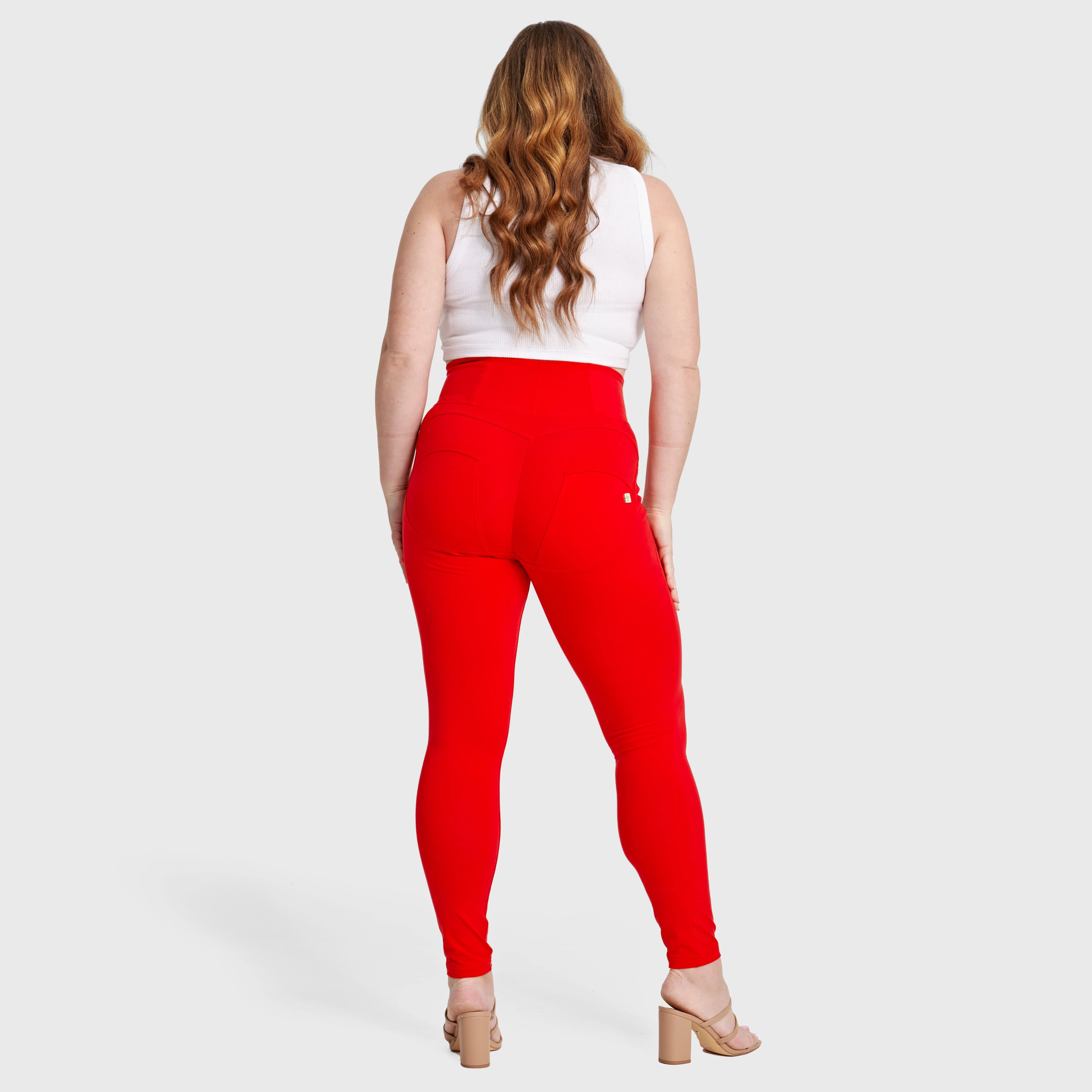 WR.UP® Curvy Fashion - Zip High Waisted - Full Length - Red