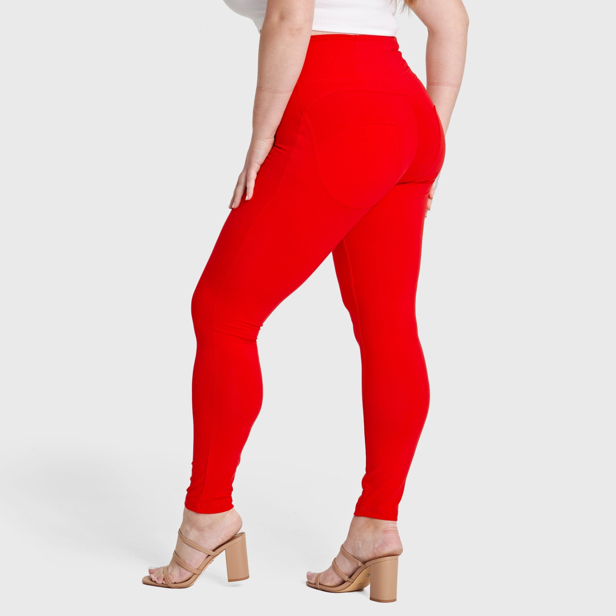 WR.UP® Curvy Fashion - Zip High Waisted - Full Length - Red