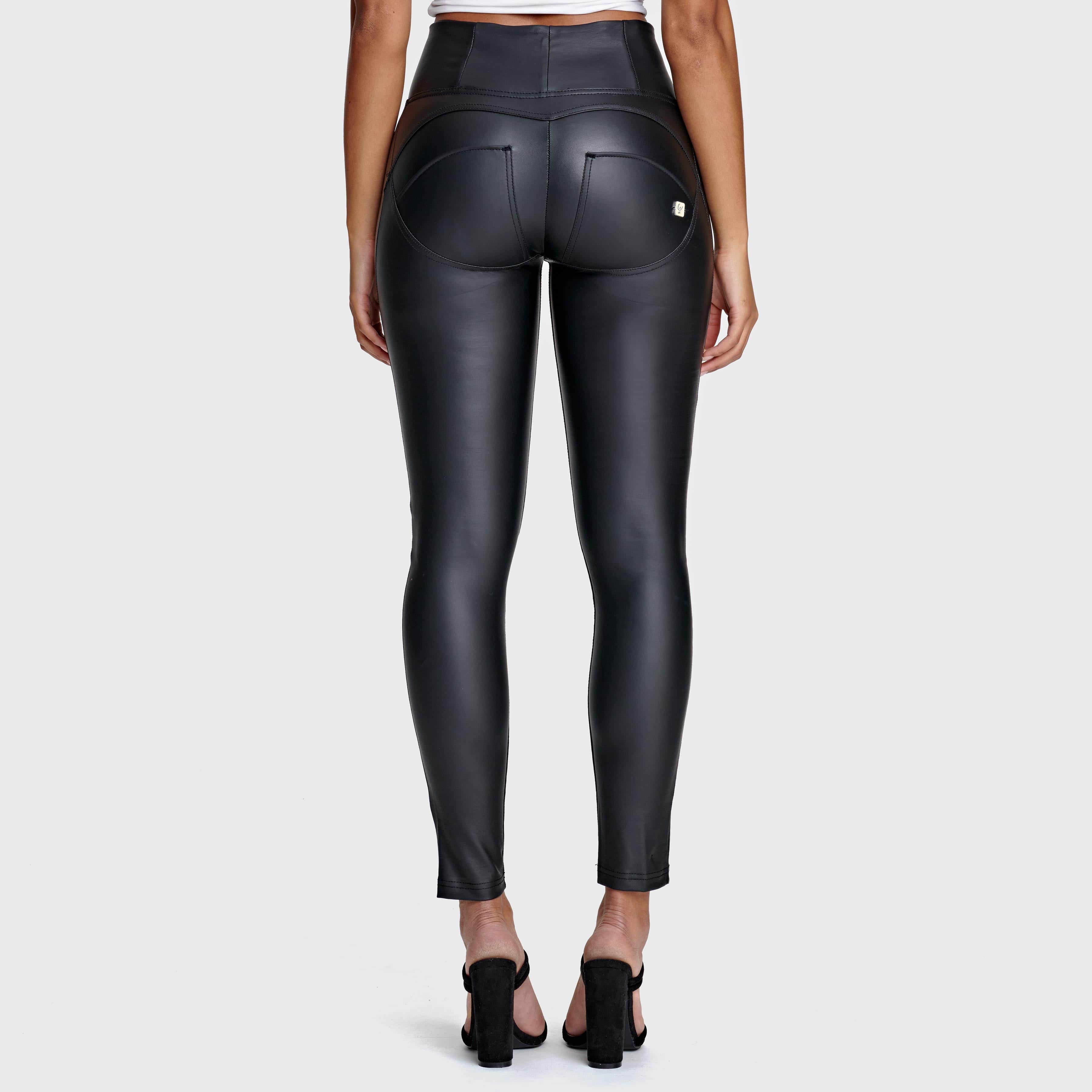 WR.UP® Faux Leather - High Waisted - Full Length - Black