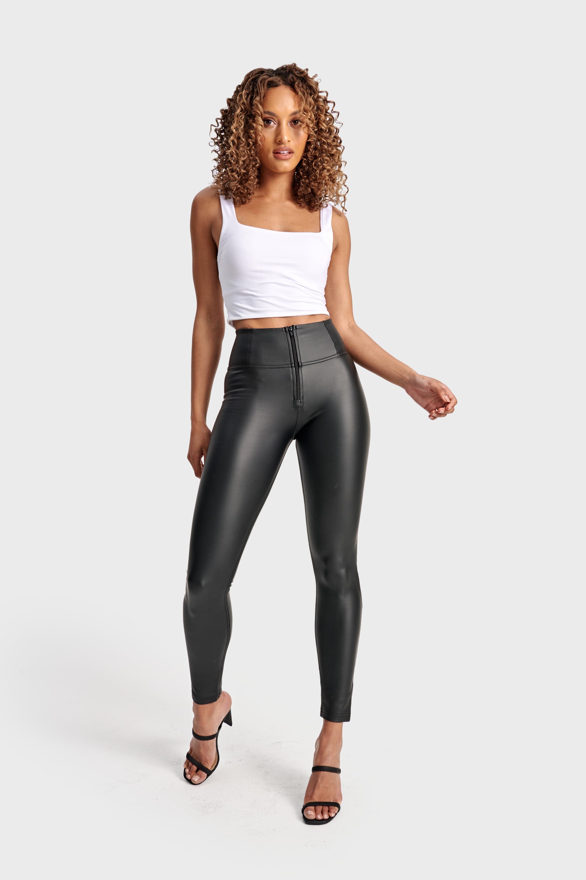 WR.UP® Faux Leather - High Waisted - Full Length - Black