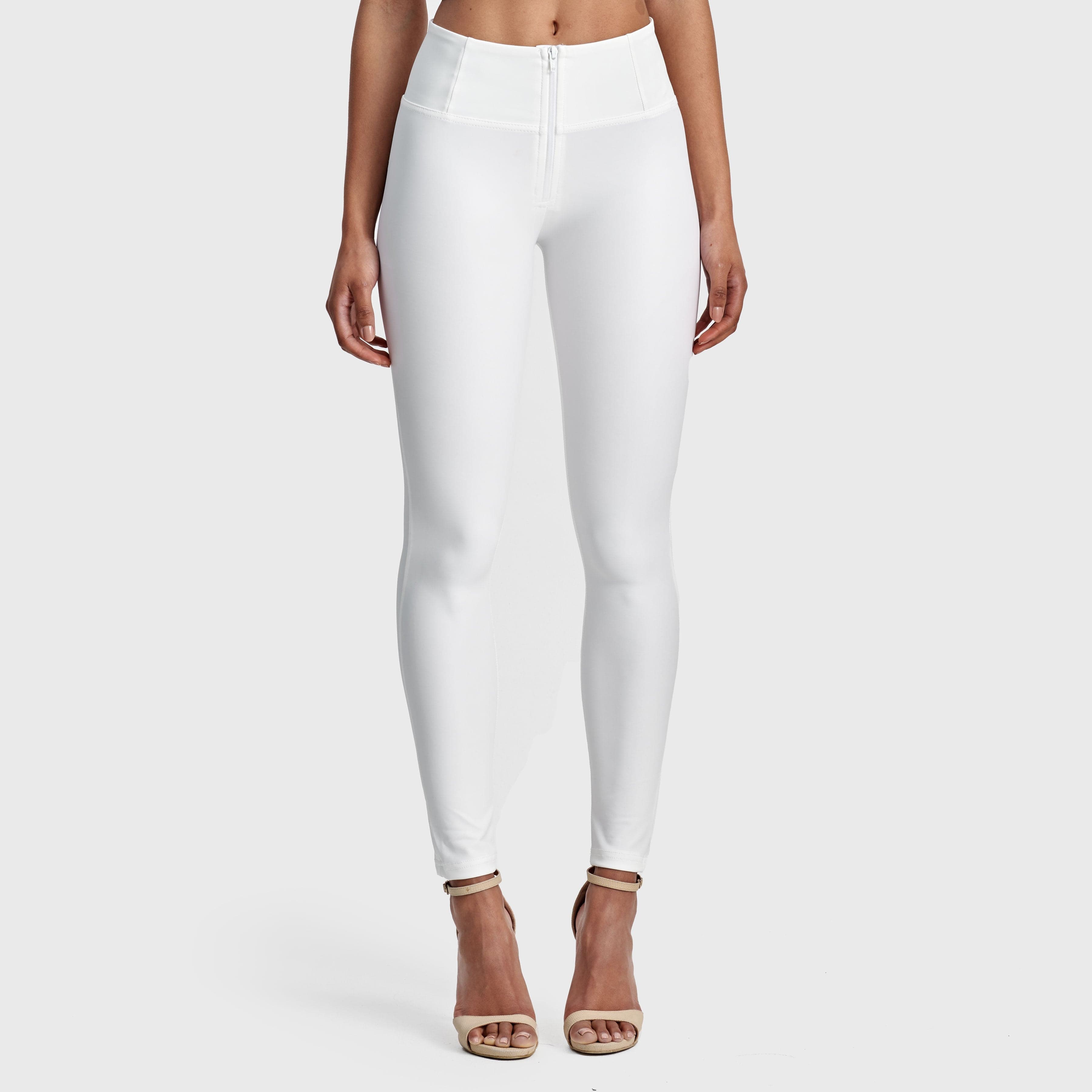 WR.UP® Faux Leather - High Waisted - Full Length - White