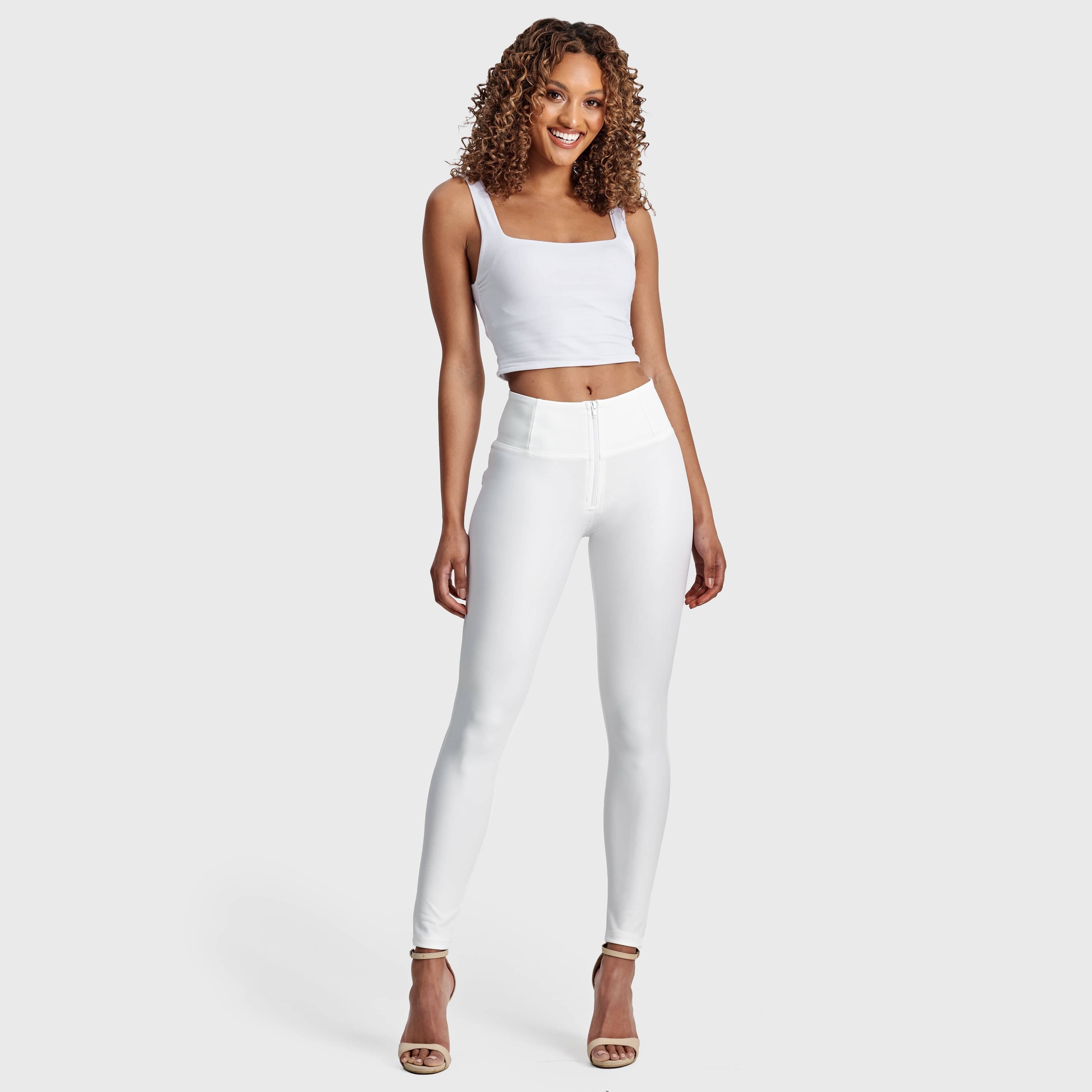 WR.UP® Faux Leather - High Waisted - Full Length - White