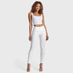 WR.UP® جلد صناعي - خصر مرتفع - طول كامل - أبيض