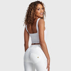 WR.UP® جلد صناعي - خصر مرتفع - طول كامل - أبيض