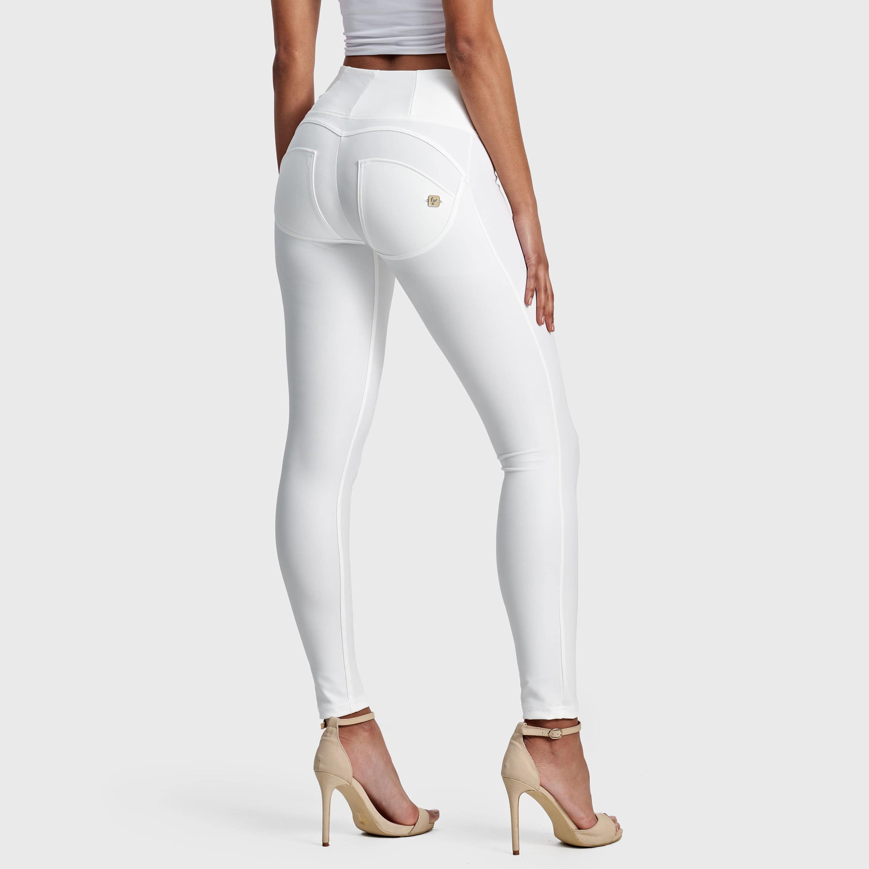 WR.UP® Faux Leather - High Waisted - Full Length - White