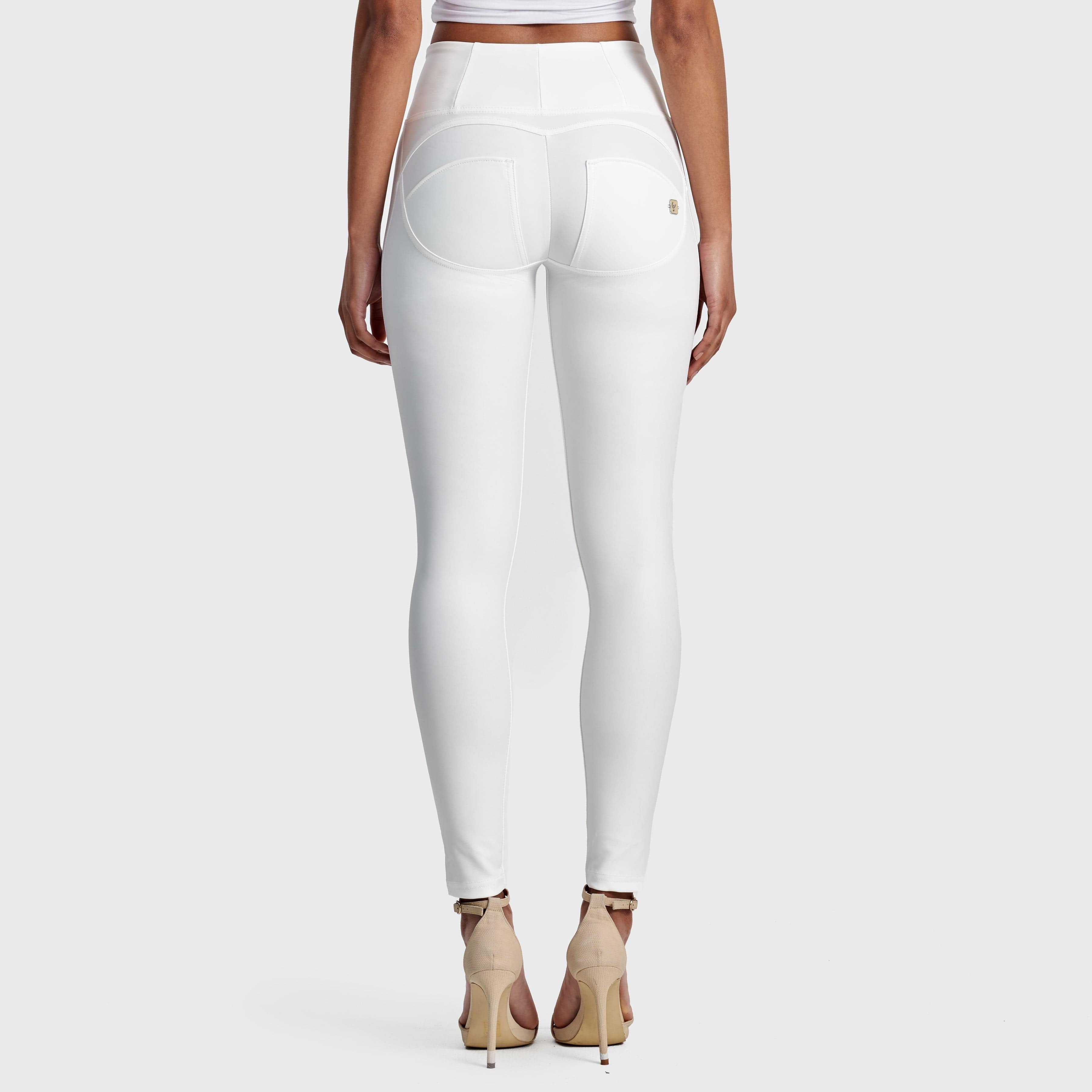 WR.UP® Faux Leather - High Waisted - Full Length - White