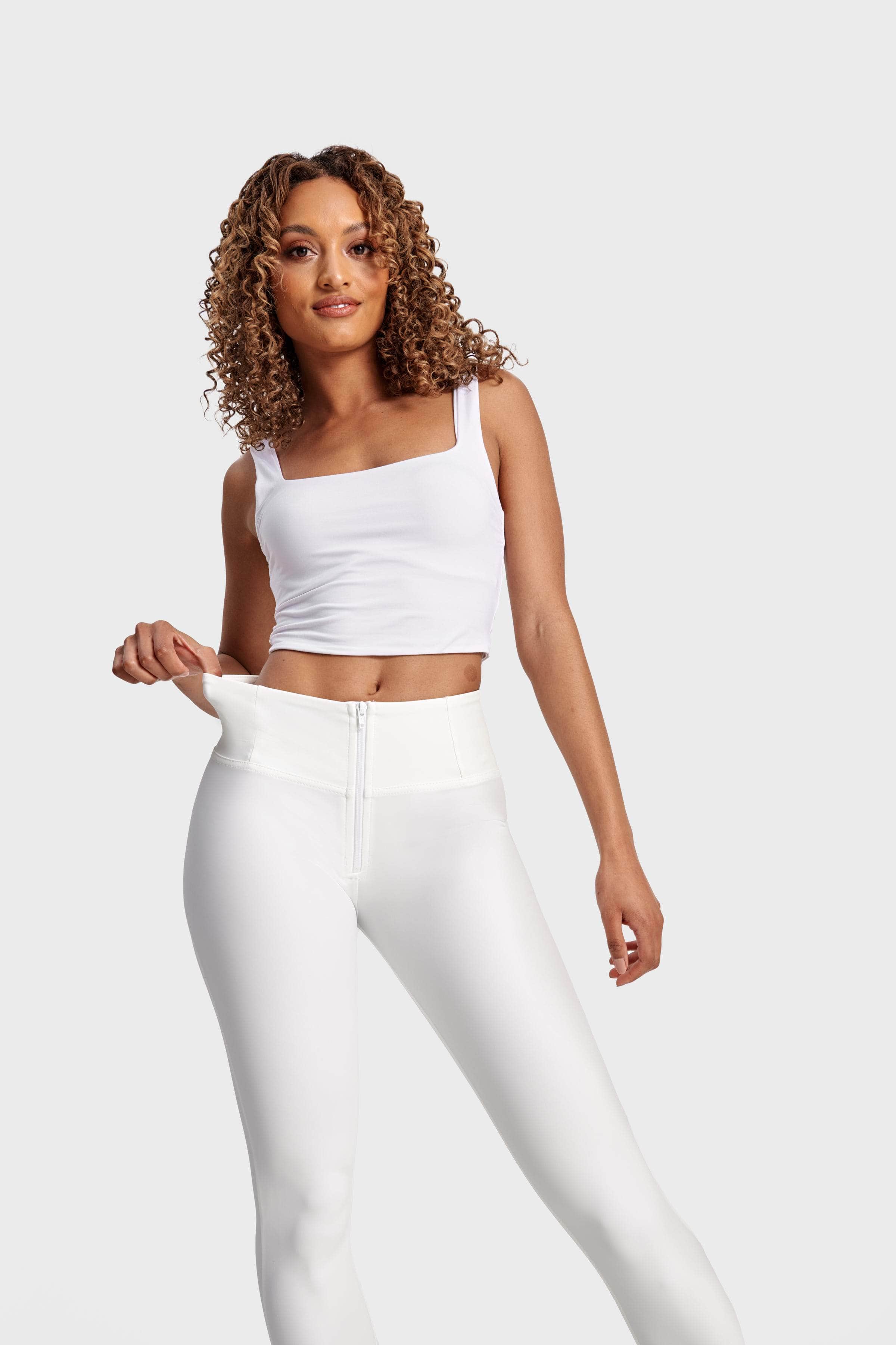 WR.UP® Faux Leather - High Waisted - Full Length - White