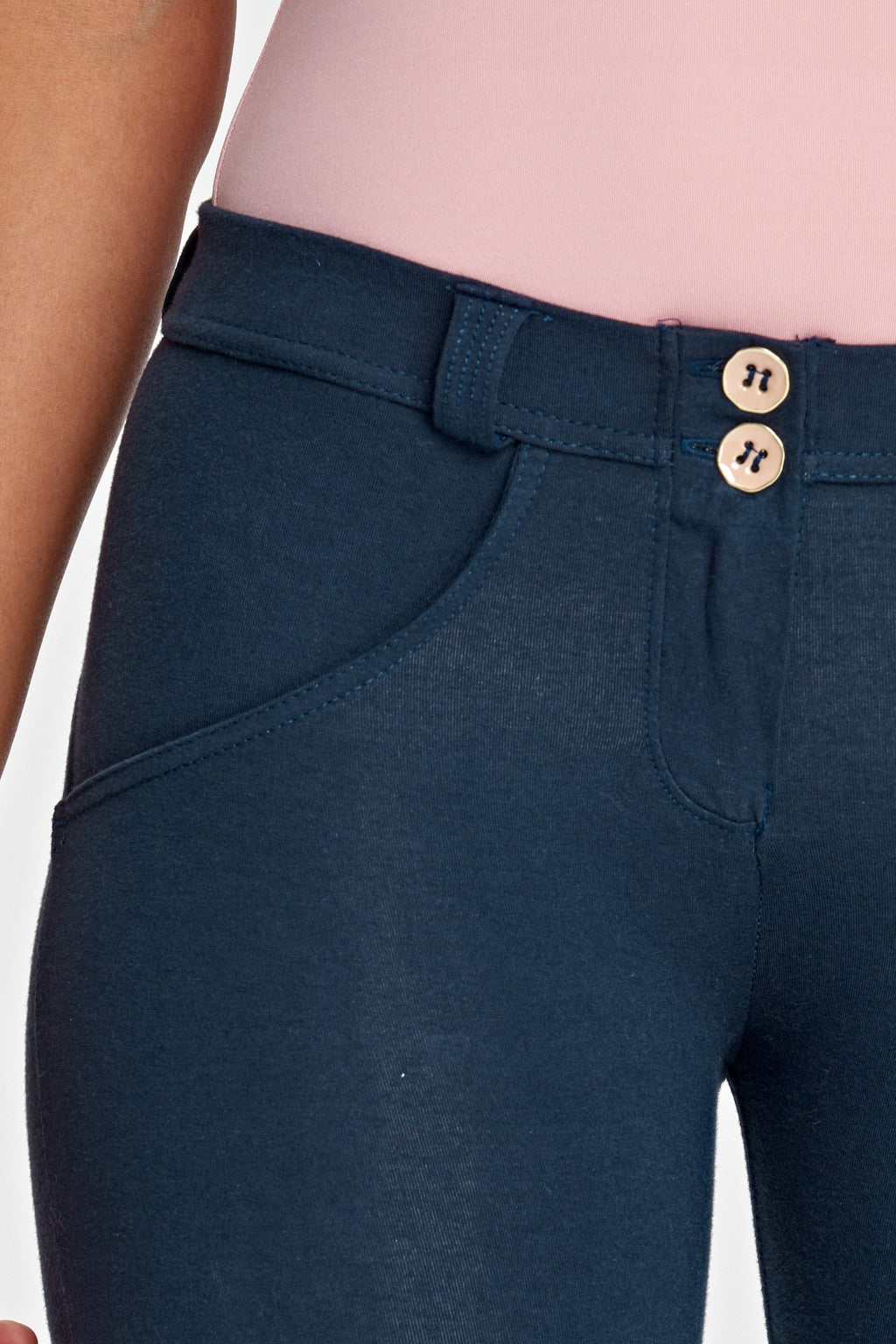 WR.UP® أزياء - خصر متوسط ​​الارتفاع - طول كامل - أزرق داكن