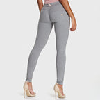 WR.UP® أزياء - خصر متوسط ​​الارتفاع - طول كامل - رمادي ميلانج