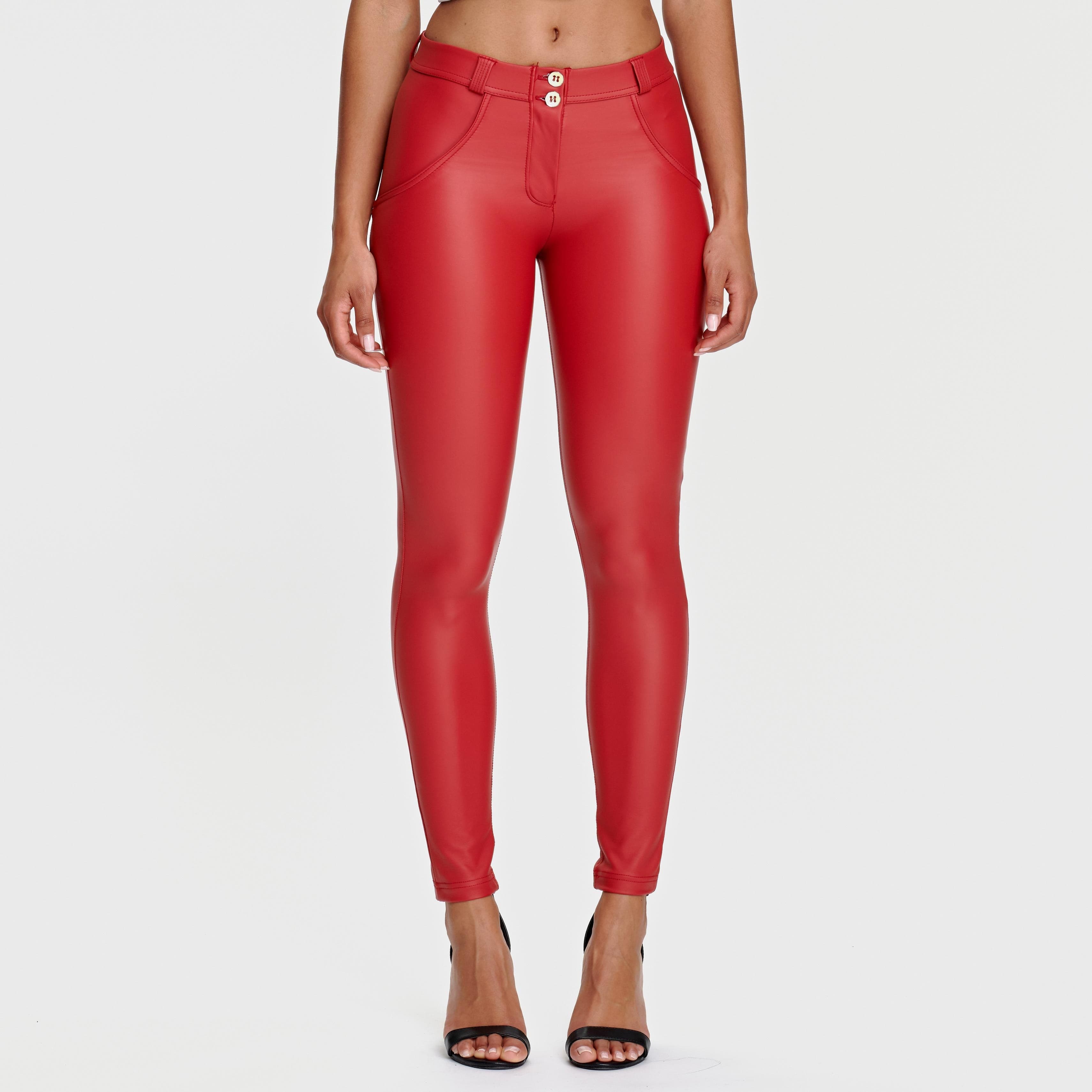 WR.UP® Faux Leather - Mid Rise - Full Length - Red