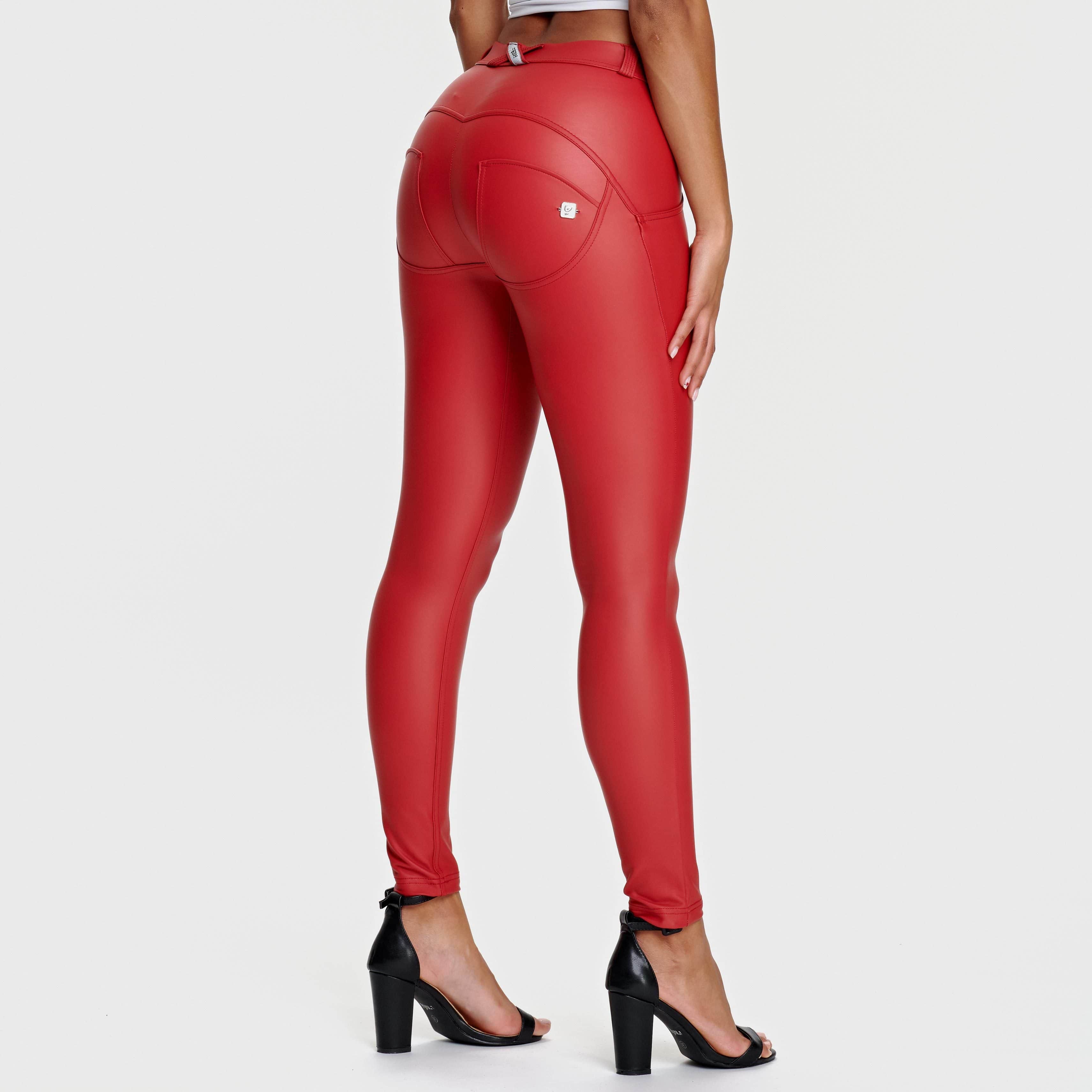 WR.UP® Faux Leather - Mid Rise - Full Length - Red