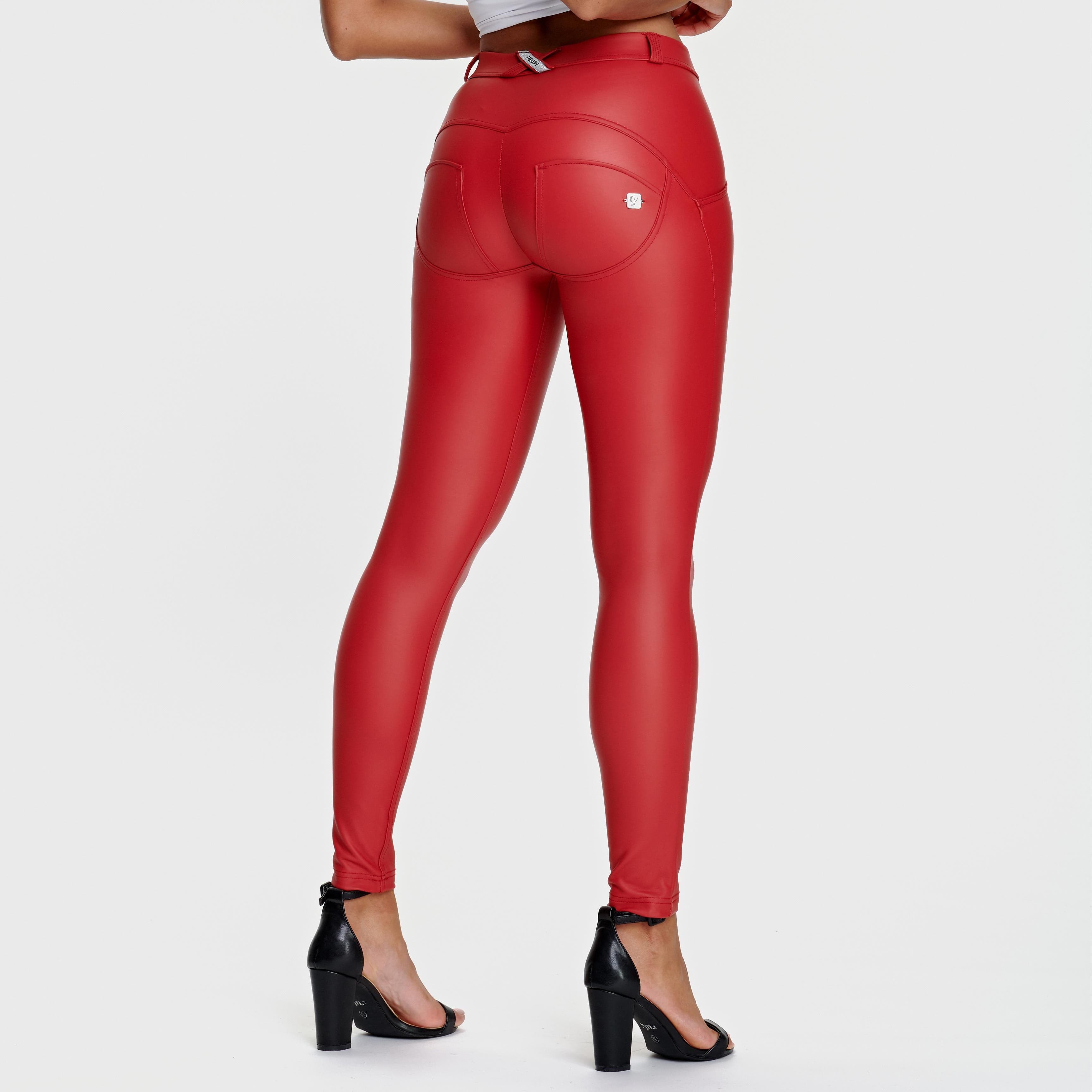 WR.UP® Faux Leather - Mid Rise - Full Length - Red