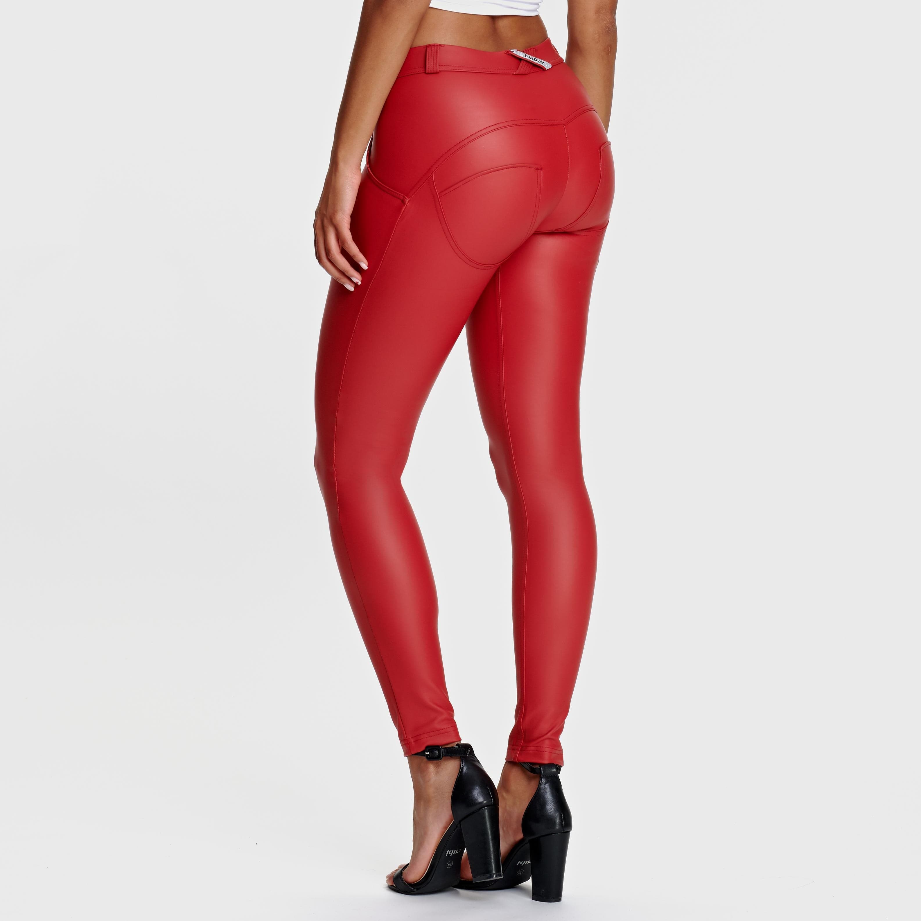 WR.UP® Faux Leather - Mid Rise - Full Length - Red