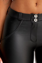 WR.UP® جلد صناعي - خصر متوسط ​​الارتفاع - طول كامل - أسود 