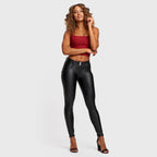 WR.UP® جلد صناعي - خصر متوسط ​​الارتفاع - طول كامل - أسود 