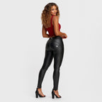 WR.UP® جلد صناعي - خصر متوسط ​​الارتفاع - طول كامل - أسود 