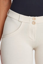 WR.UP® أزياء - خصر متوسط ​​الارتفاع - طول كامل - بيج فاتح