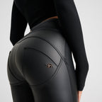 WR.UP® جلد صناعي - خصر مرتفع للغاية - تصميم واسع للغاية - أسود