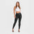 WR.UP® Denim Limited Edition - High Waisted - Full Length - Coated Black + Black Stitching