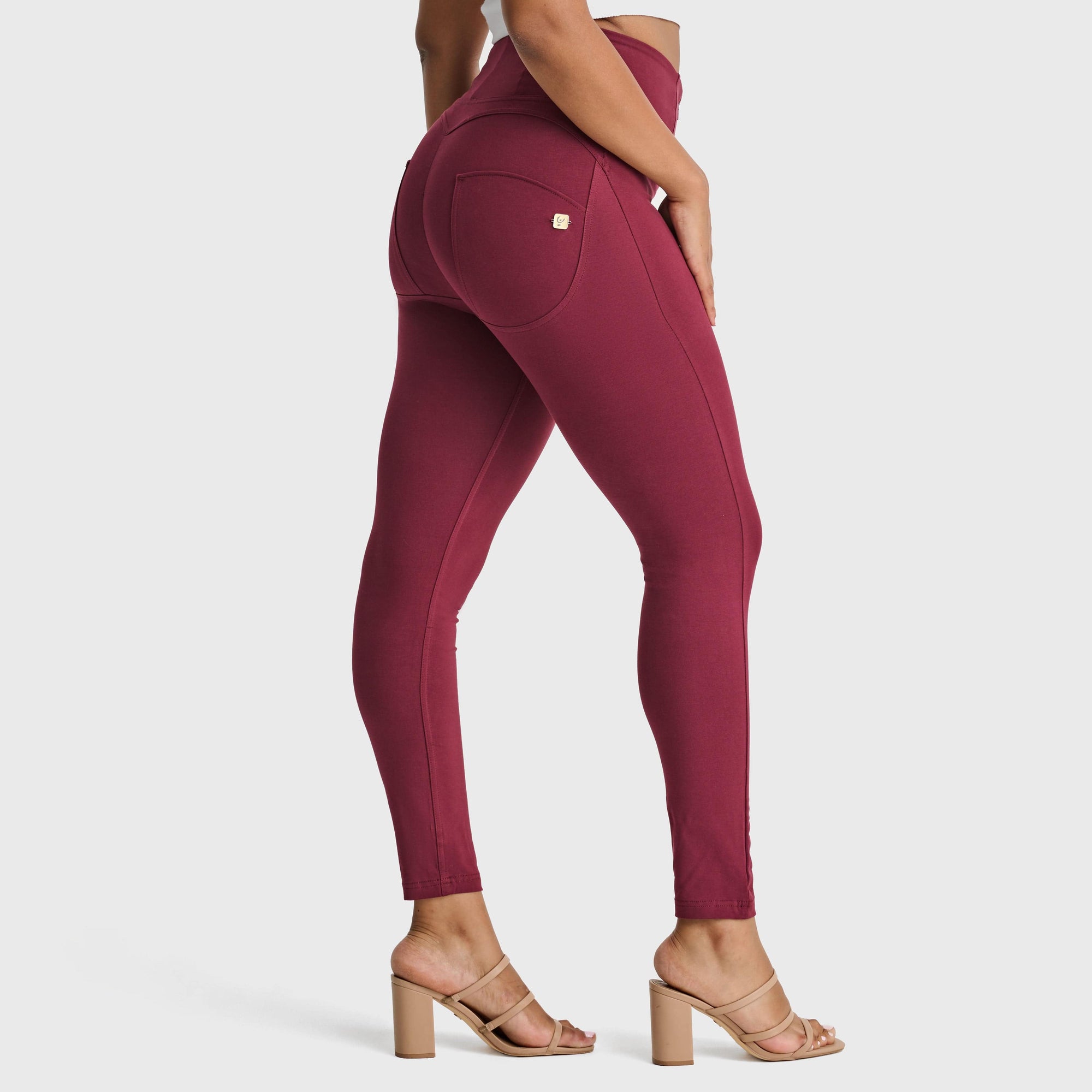 WR.UP® Curvy Fashion - Zip High Waisted - Full Length - Burgundy