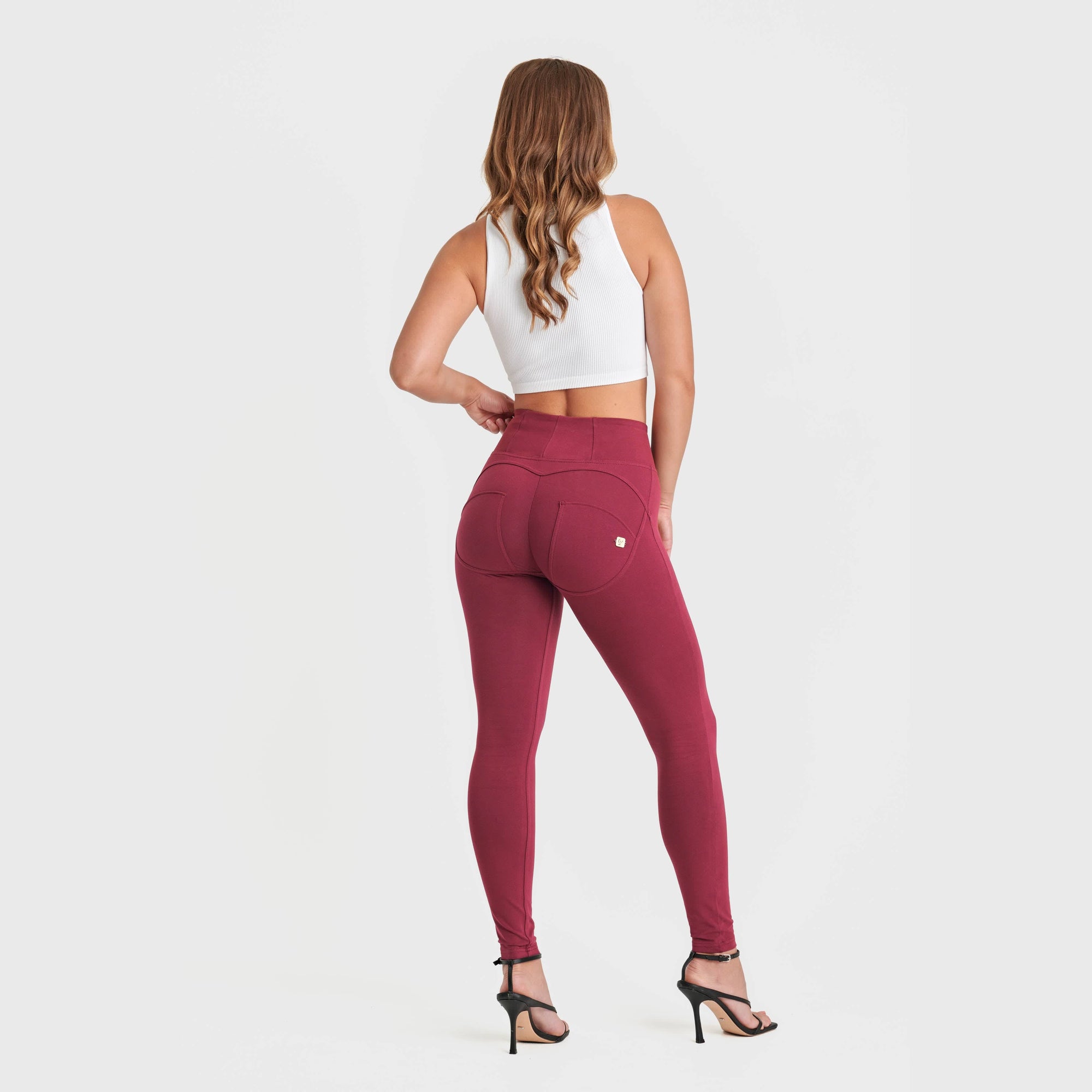 WR.UP® Fashion - High Waisted - Full Length - Burgundy