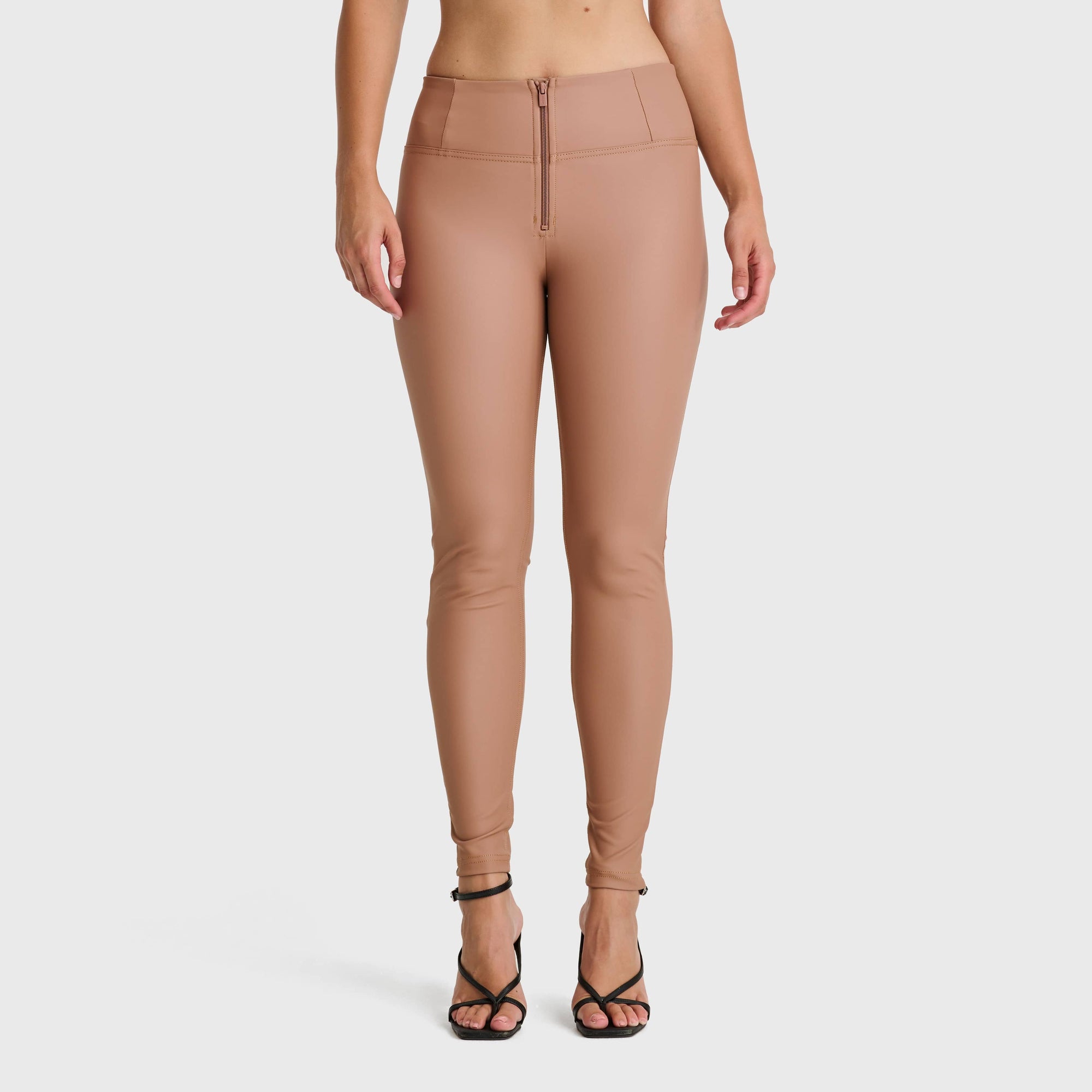 WR.UP® Faux Leather - High Waisted - Full Length - Mocha