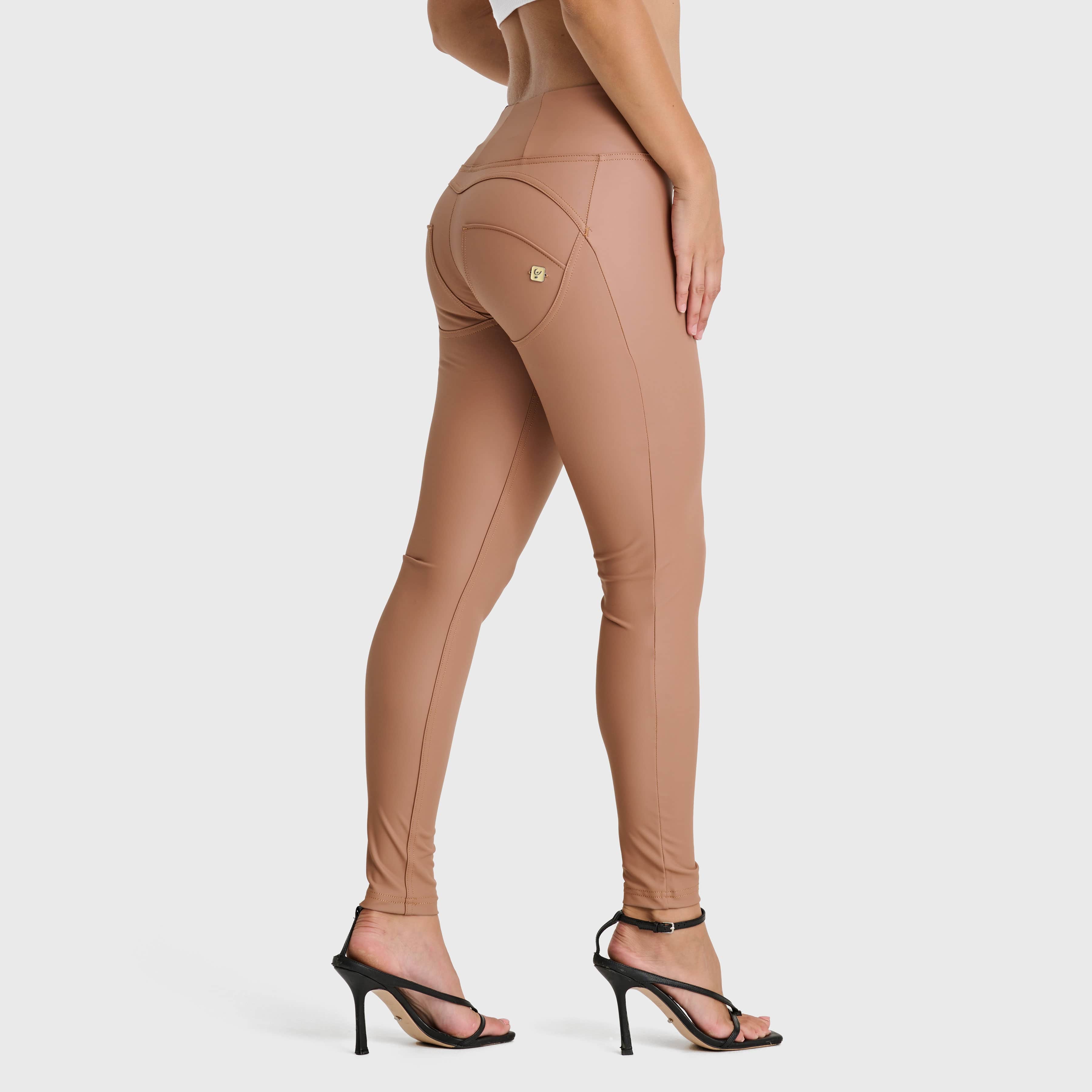 WR.UP® Faux Leather - High Waisted - Full Length - Mocha