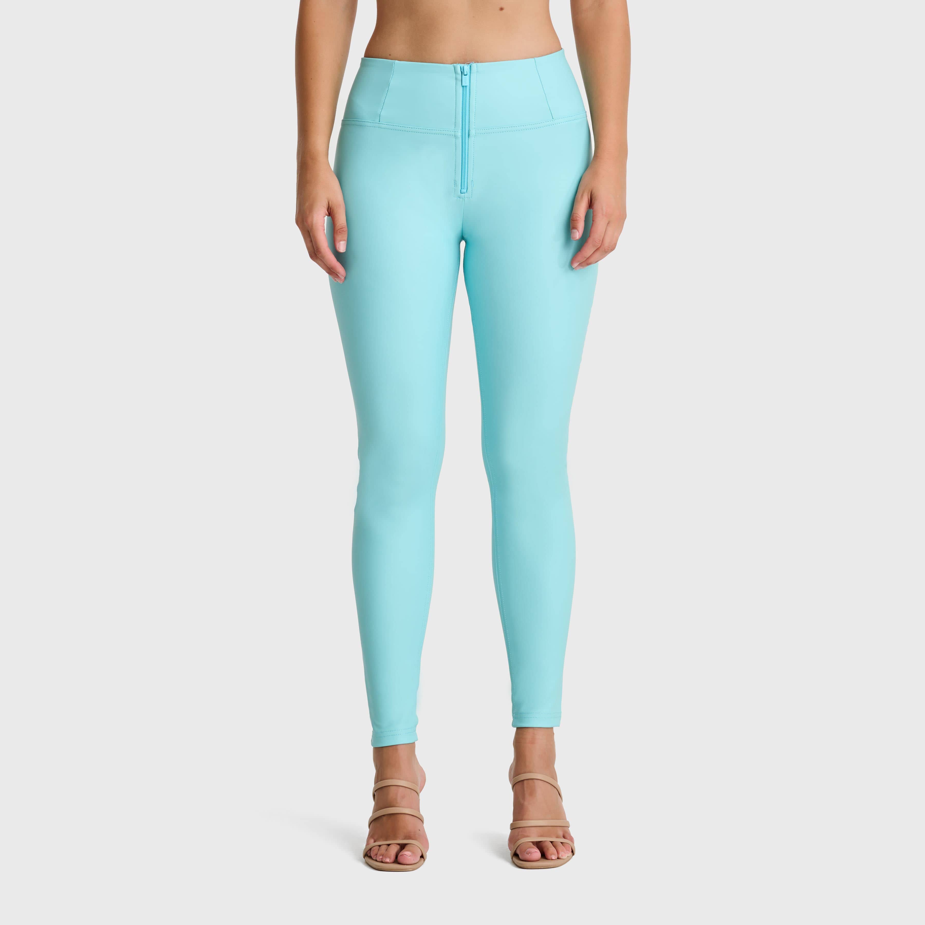 WR.UP® جلد صناعي - خصر مرتفع - طول كامل - أزرق سماوي